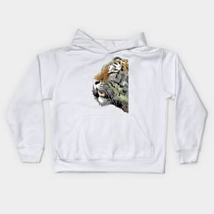 Tiger cartoon art #tiger Kids Hoodie